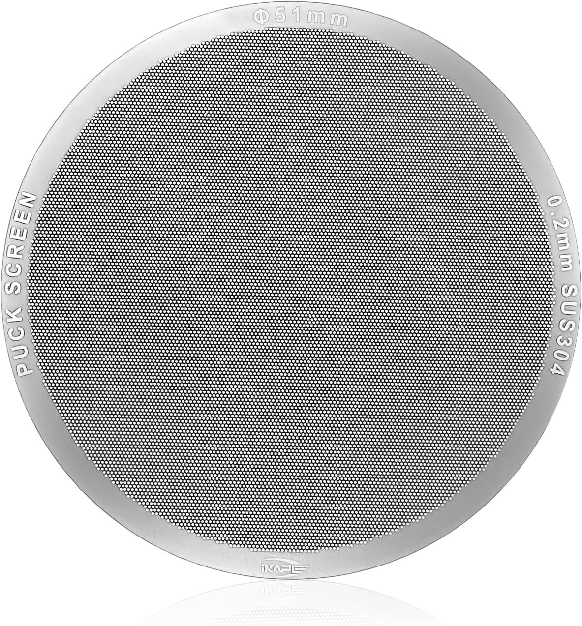 IKAPE 51mm Espresso Puck Screen, 0.2mm Thickness, Reusable Metal Ultra-thin & Ultra-light Coffee Filters, Food-grade 316 Stainless Steel Coffee Puck Screen for Espresso Baristas