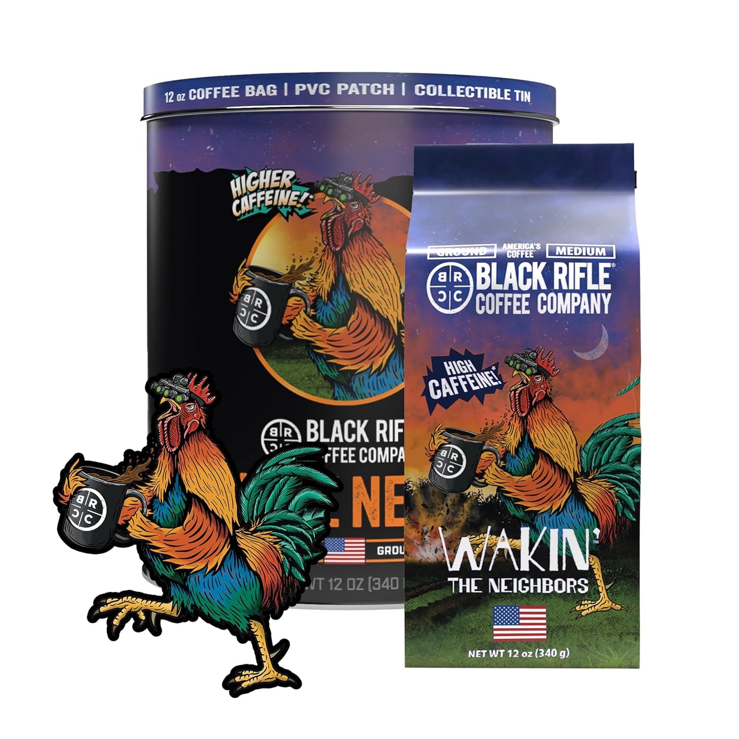 Black Rifle Coffee Company Wakin the Neighbors Gift Bundle, Ground, 12oz