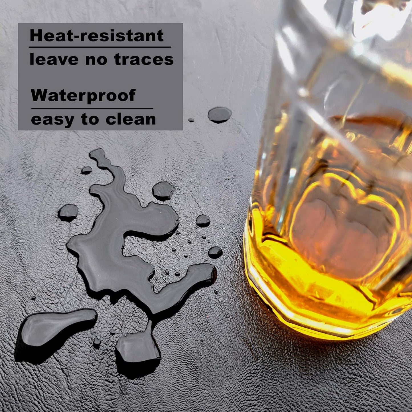 30x30 High-End Light Luxury Leather Round Oversized Tray - Ottoman Coffee Food Serving for Family Dinner, Outdoor Picnic & Party Essentials | Versatile Home Decor Tray(30 inch Black)