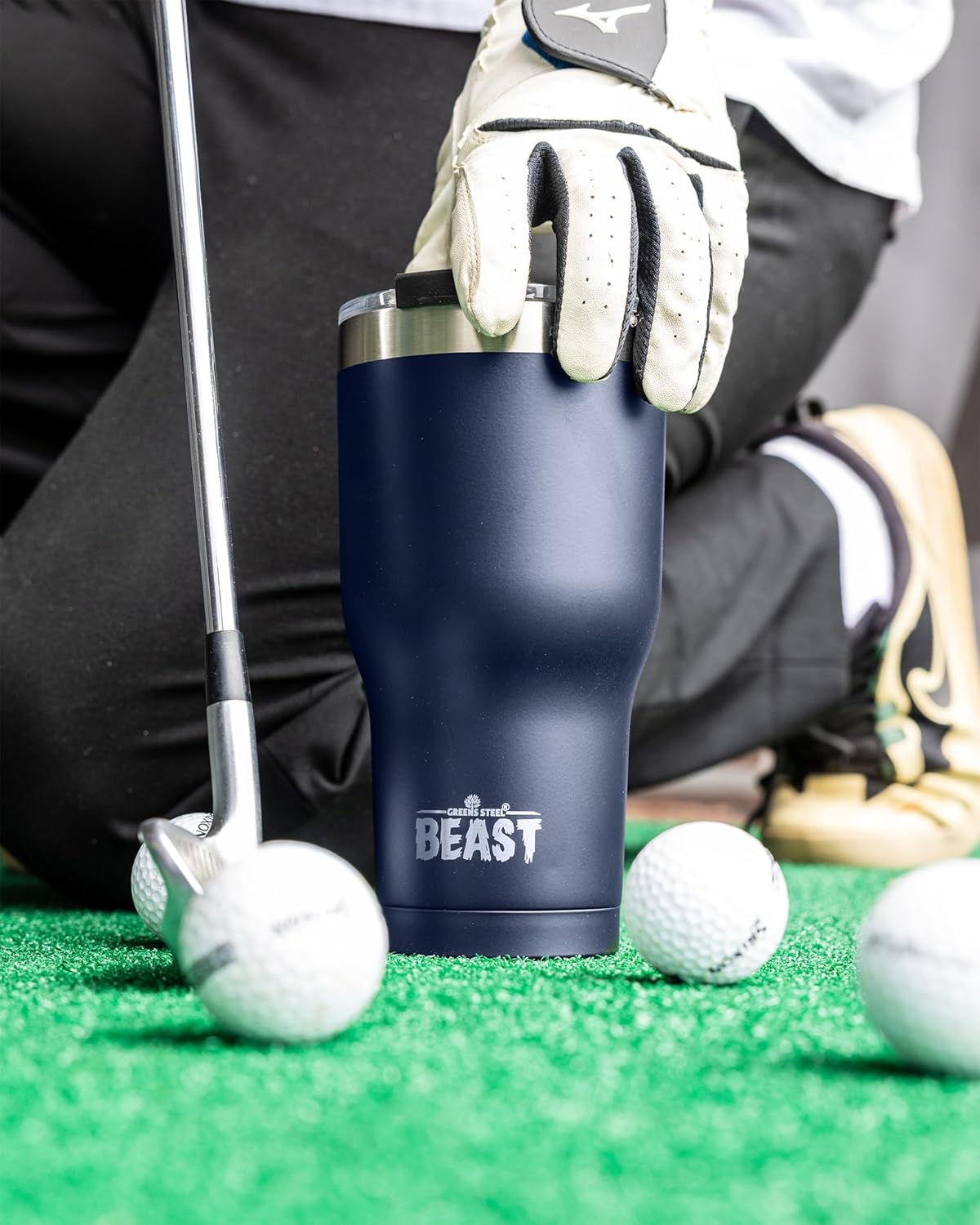 Beast 20 oz Tumbler Stainless Steel Vacuum Insulated Coffee Ice Cup Double Wall Travel Flask (Navy Blue)