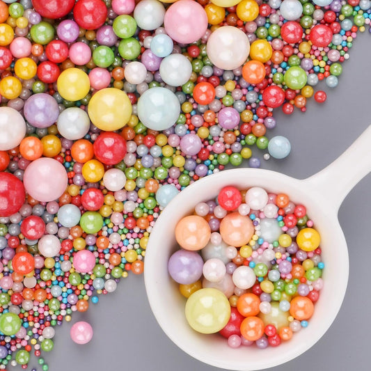 Rainbow Sprinkles Edible Cake Decorations, 6 Sizes Mix Colorful Pearl Sugar Sprinkles for Cupcake Cookies Ice Cream Donuts Baking Topping 4.6 oz