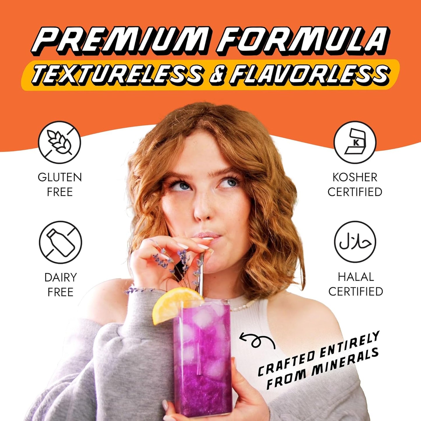 MONÉGASQUE Orange Edible Glitter for Drinks 10g – Edible Glitter for Cakes & Cocktails – Orange Cupcakes & Halloween Cake Decorations Spray Sprinkles – Drink Shimmer Powder for Cocktail Sparkles