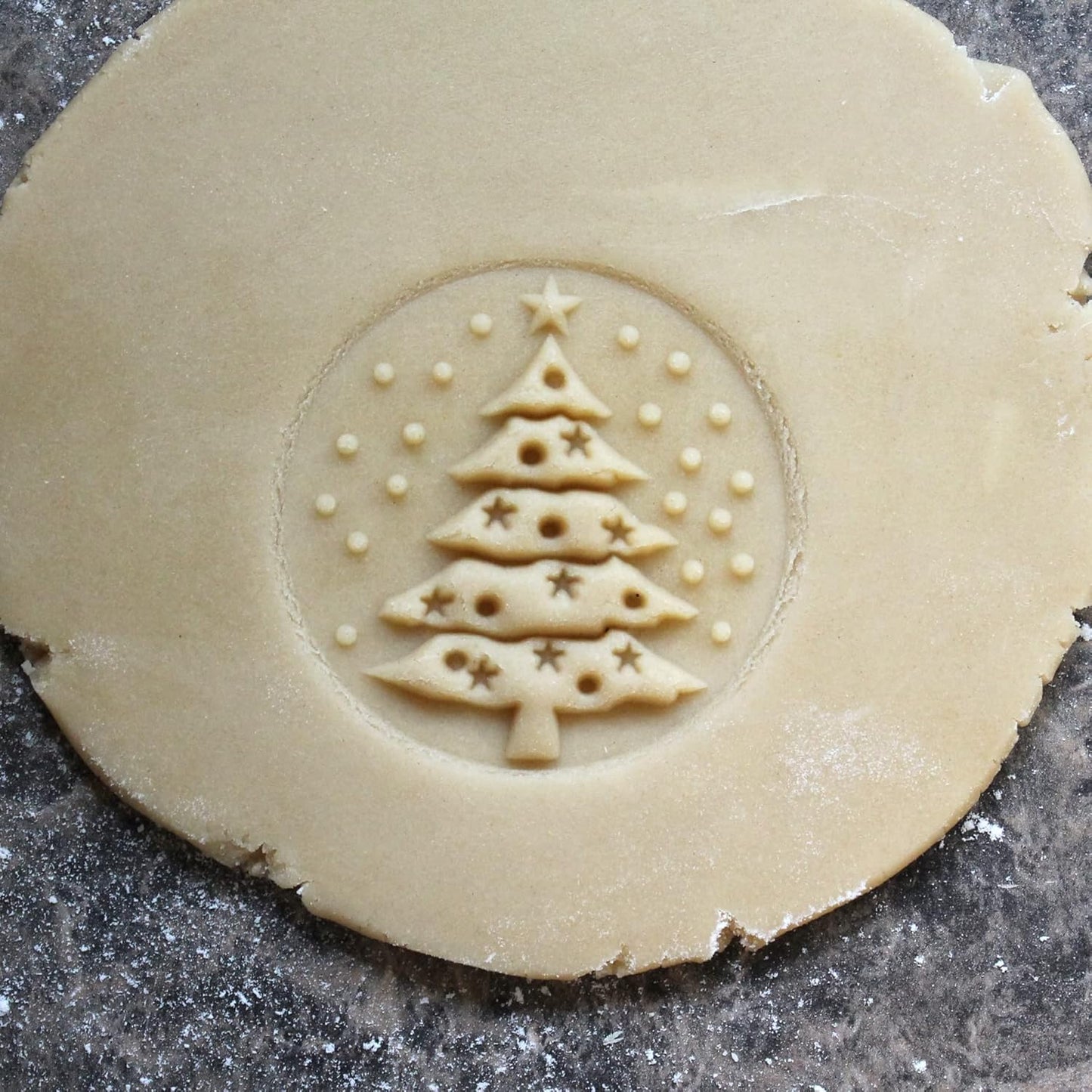Wood Cookie Stamp, 2.5 Inch (Christmas Tree CS-016)