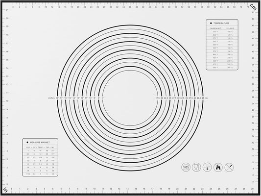 BlueBark 1 PCS - 24"L x 16"W Non-stick Silicone Baking Mat for Pastry & Dough, Sourdough Bread Making Tools, Kitchen Counter, Cooking Enthusiasts