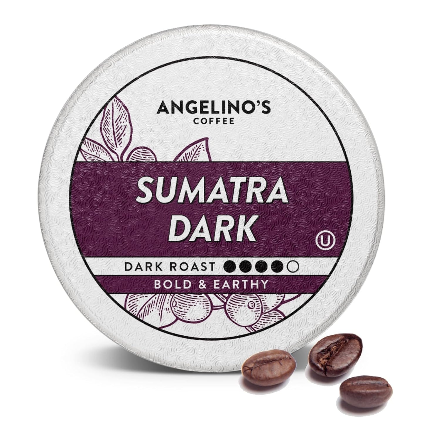 Angelino's Coffee, 96 Count, Compatible with Keurig 2.0 K-Cup Brewers (Sumatra Dark, 96 Count)