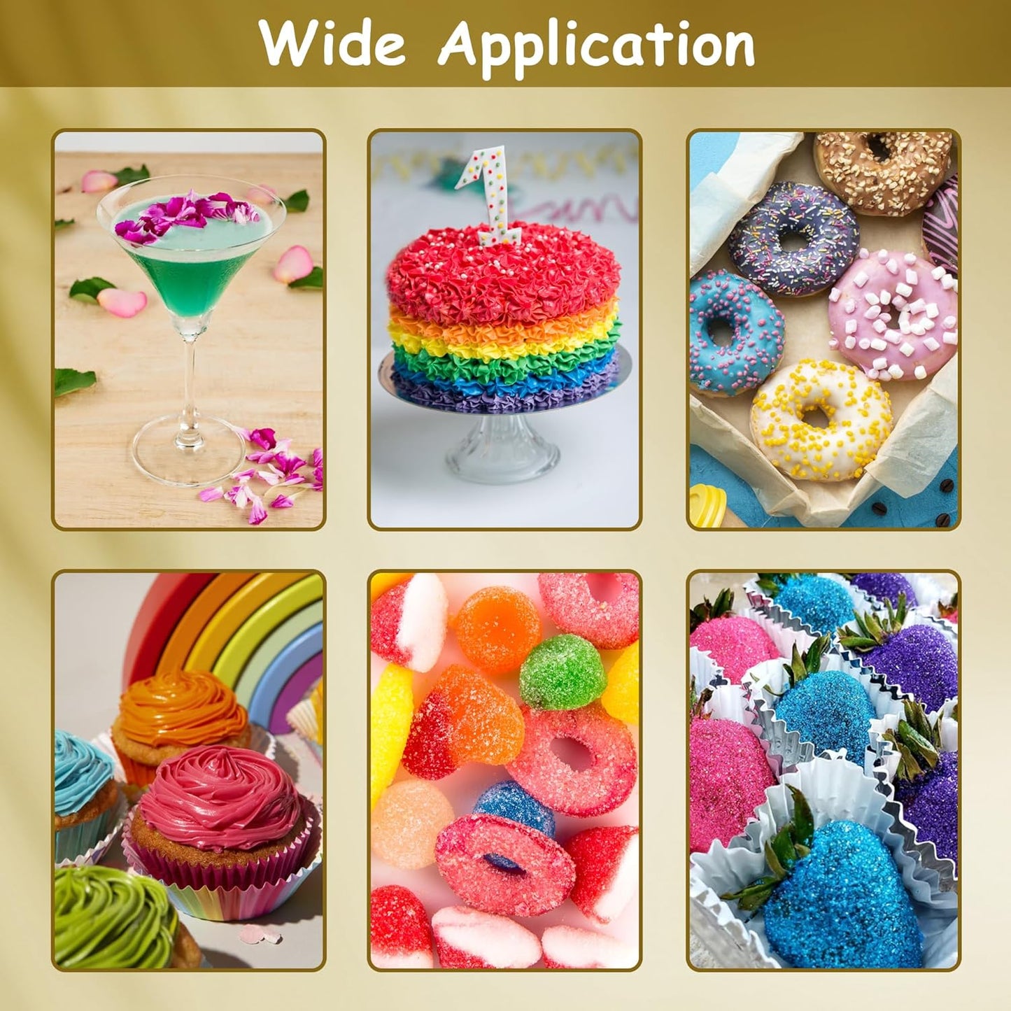 Glitter & Glitz Edible Glitter for Drinks - Premium Drink Glitter Edible Dust for Cocktails, Baking, Brew, Champagne - Luster Dust and Cocktail Glitter - Edible Glitter for Drinks Decoration