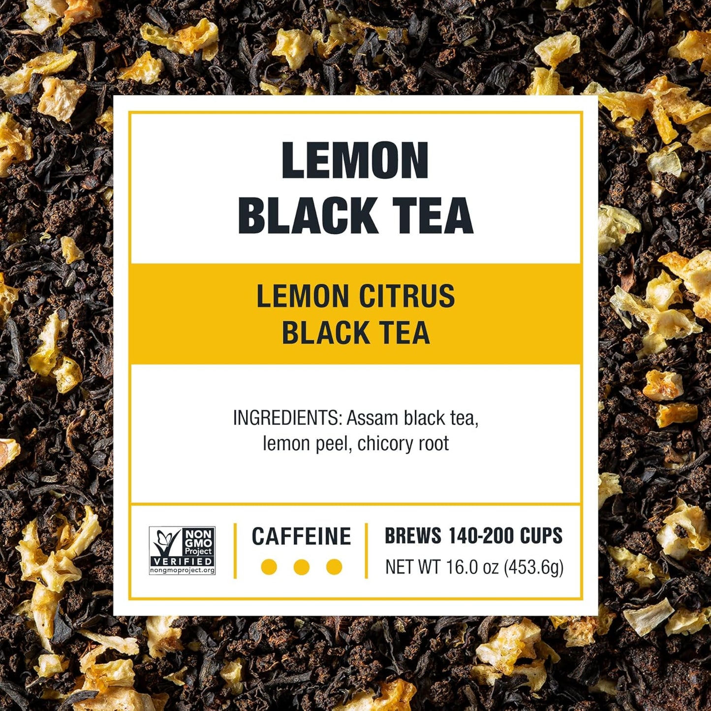 Tiesta Tea - Lemon Black Tea, Loose Leaf, Lemon Citrus Black, Premium High Caffeinated Blends, Make Hot or Iced, Brews Up to 200 Cups, 16 Ounce Resealable Bulk Pouch
