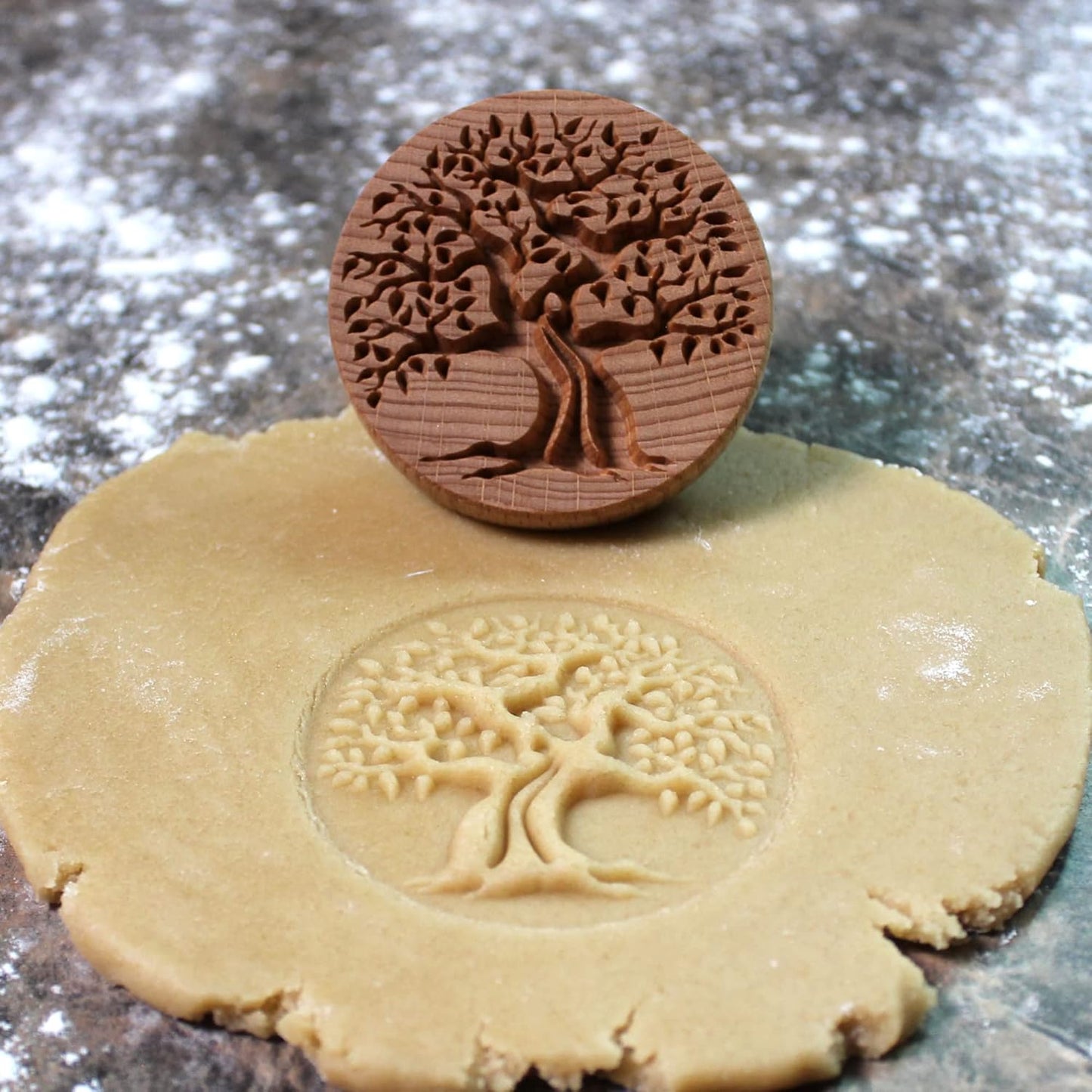 Wood Cookie Stamp, 2.5 Inch (Old Tree CS-005)