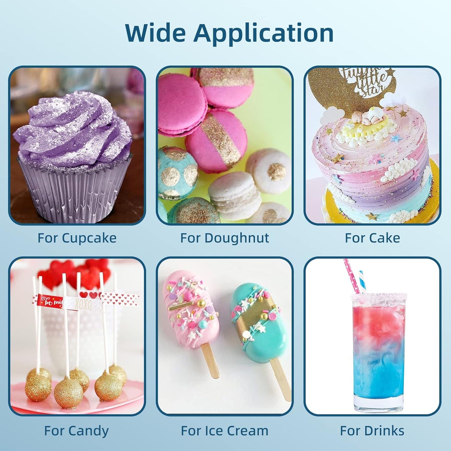 Edible Glitter - 10g Luster Dust Edible Food Grade Coloring Glitter for Cake Decorating, Baking, Drinks - Shimmer Dust Powder, Metallic Color Dusting Powder for Icing, Fondant, Candy, Cookie (Red)