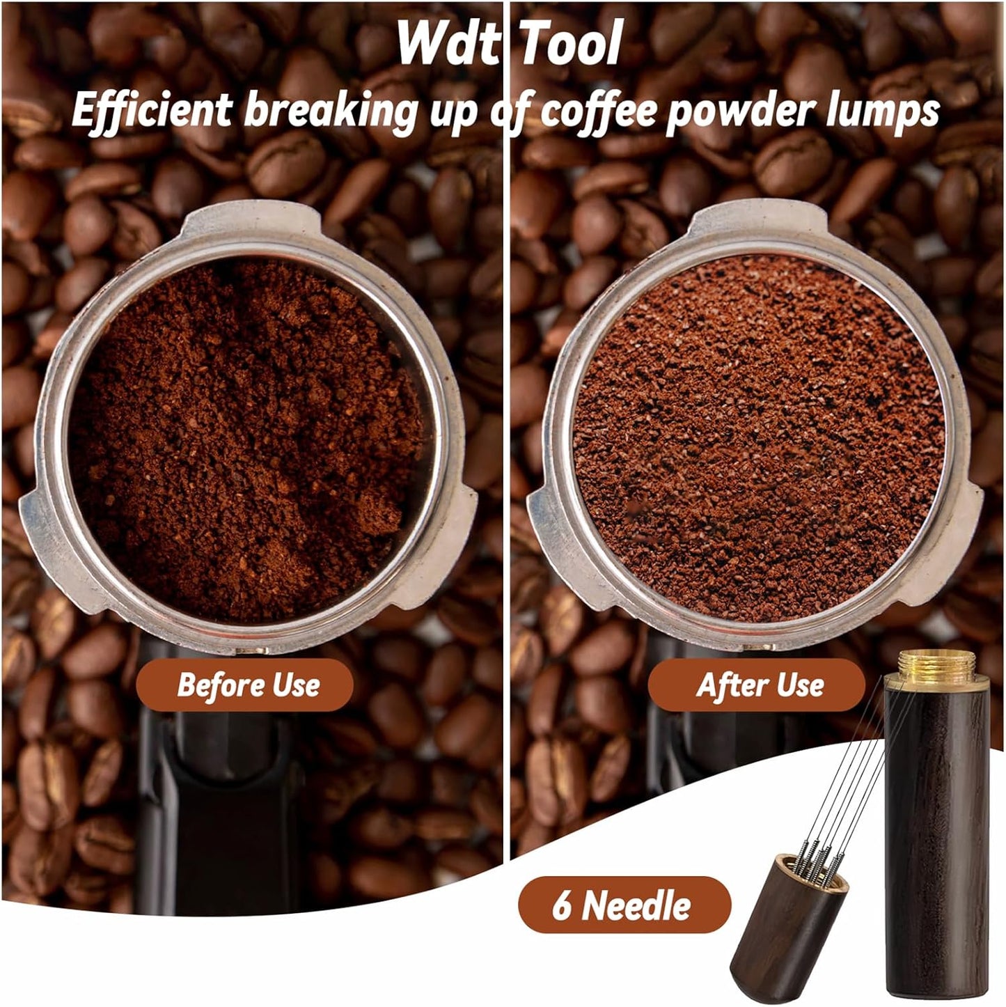 51mm Tamper Espresso Accessories Kit, Coffee Espresso Tamper Set with Wdt Tool, Espresso Tamper Mat, Espresso Dosing Funnel, 51mm Espresso Puck Screen, Coffee Tamper Espresso Barista Tools