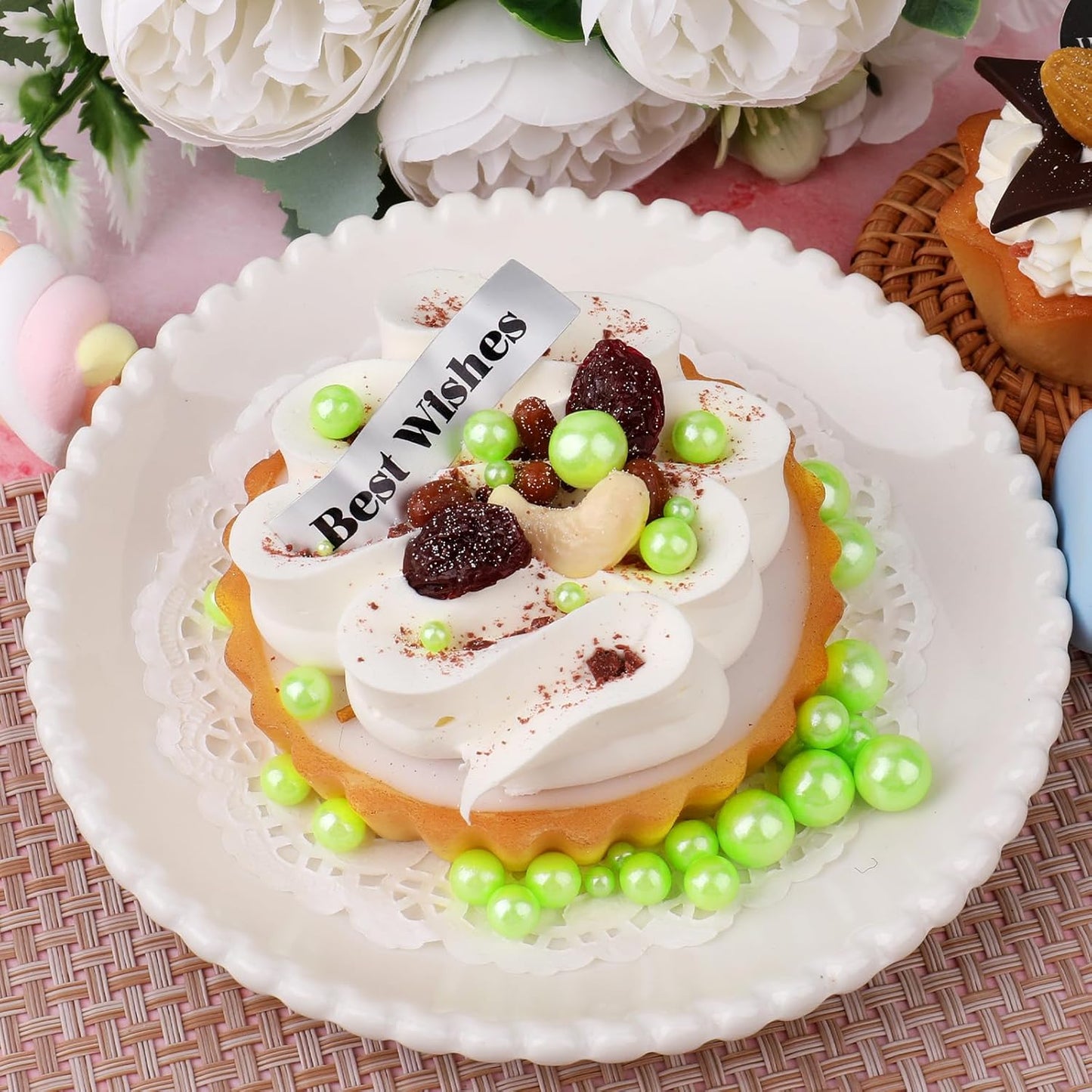 Light Green Sprinkles for Cake Decorating, 6 Sizes Mix Edible Pearl Sugar for Cupcake Cookie Ice Cream Topping, Wedding Parties Christmas Supplies 4.6 oz