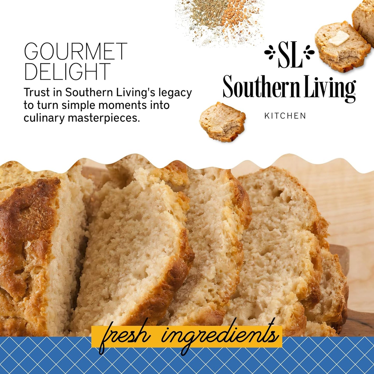 Southern Living Gourmet Beer Bread Mix, Easy-to-Bake Delight, Perfect for Potlucks & Parties, Dessert Bread, 1 Mix