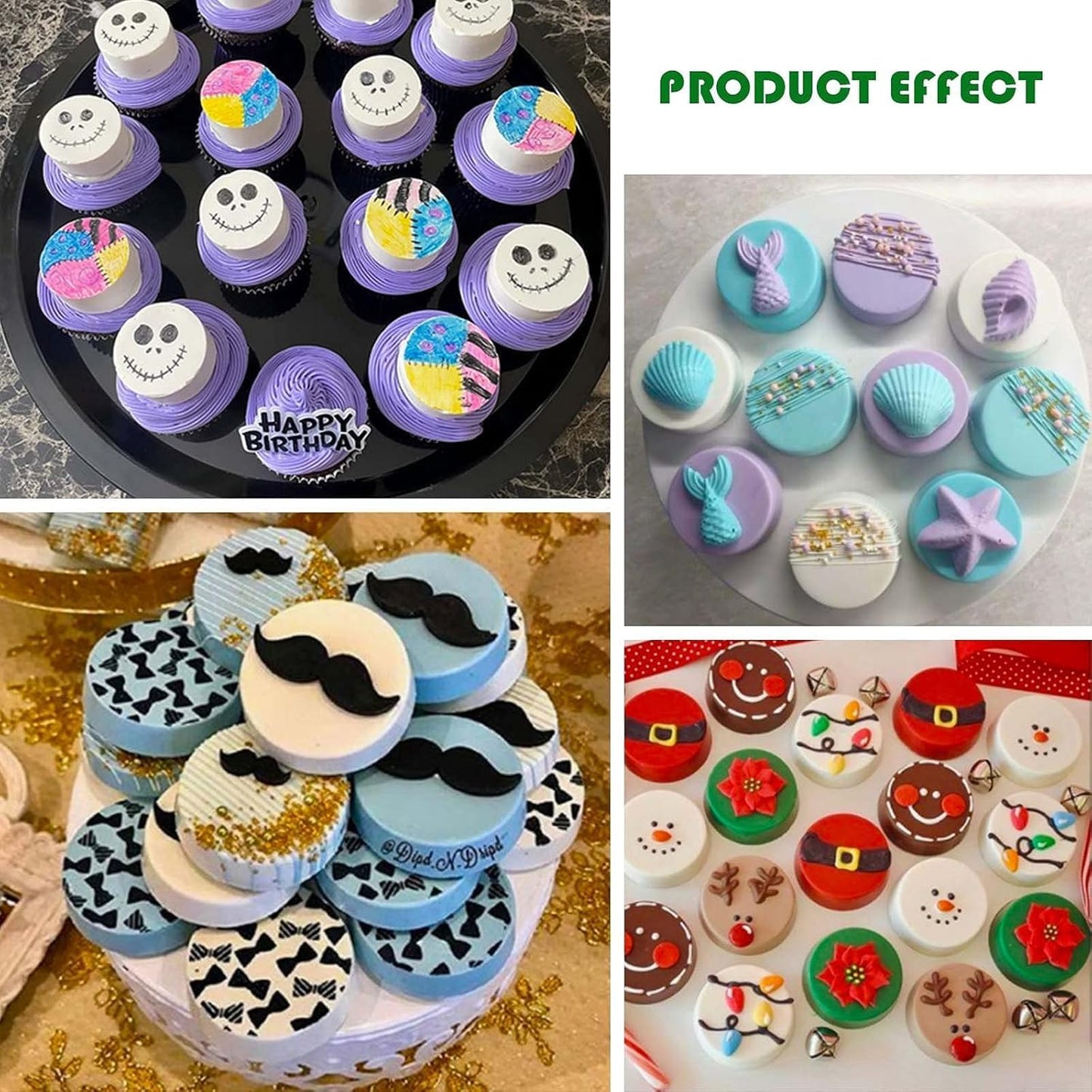 Chocolate Molds,2Pcs Dubai Chocolate Mold and Scraper for Stuffed Bar,Deep Round Fix Chocolate Candy Bar Mold for Filling Knafeh Pistachio Chocolate Bar Kit