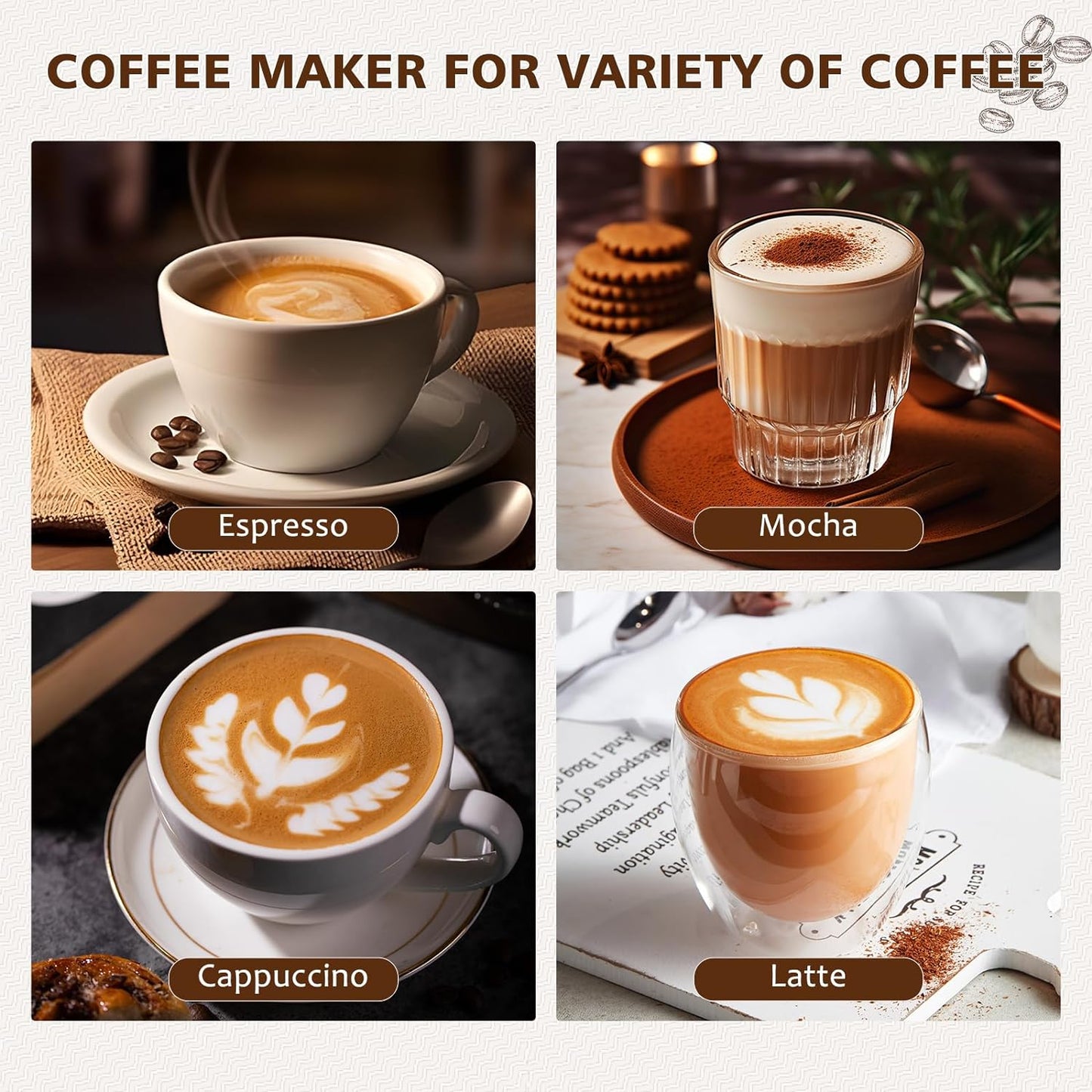 Stovetop Espresso Maker, 12 cup Moka Pot, Italian Coffee Maker Percolator, Stainless Steel Espresso Pots, 600ml/20oz(Espresso Cup=50ml/1.7oz) Coffee Pot Cafe Maker for Induction Cookers, Hobs