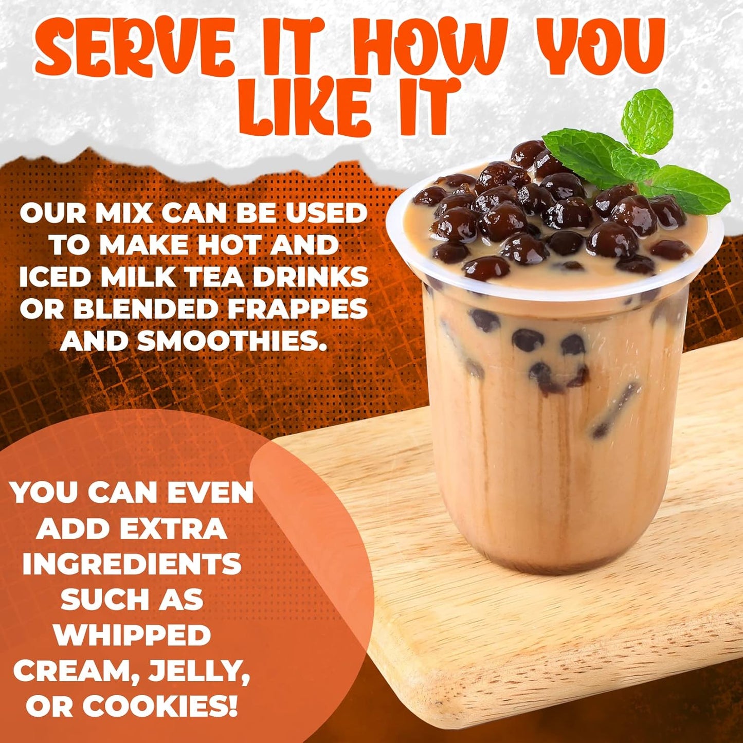 Fusion Select Authentic Bubble Tea Kit Extra Rich (5 Packs) Bubble Tea Drink, Boba Tapioca Pearl, Straws, Popular Bubble Tea Flavors (10 Flavors)