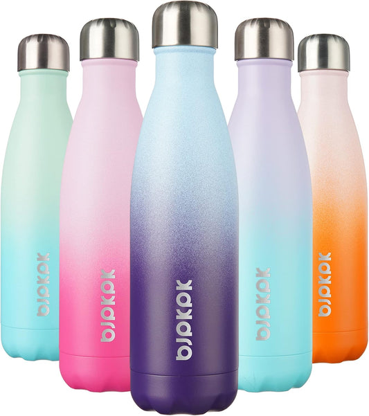 BJPKPK 17oz Insulated Stainless Steel Water Bottles,Sports Water Bottles Keep Cold for 24 Hours and Hot for 12 Hours,BPA Free for Travel,Ocean Dream