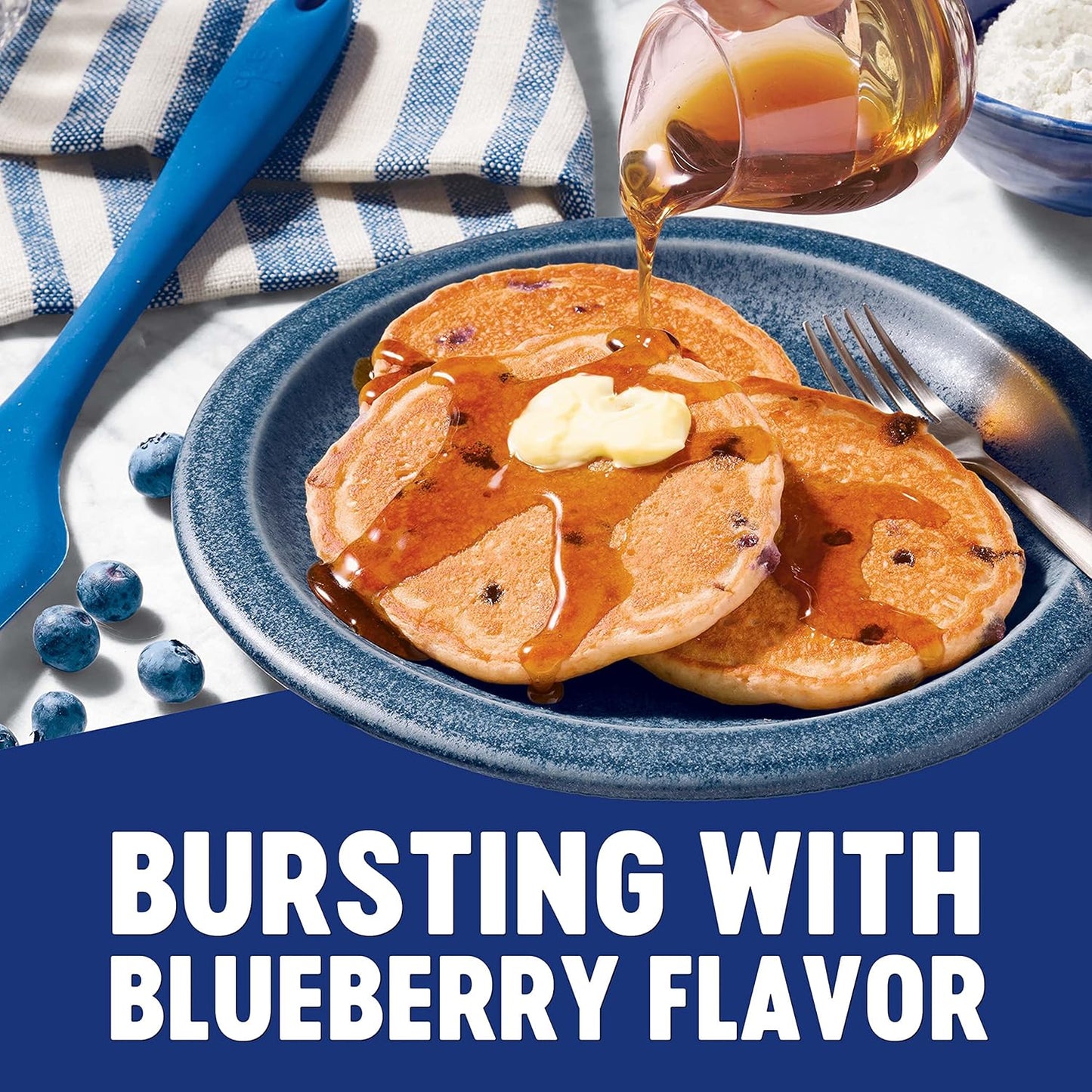 Krusteaz Light & Fluffy Complete Pancake Mix, Blueberry 25.2 Ounce (Pack of 3)