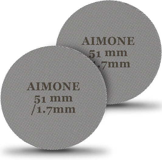 Espresso Puck Screen - Lower Shower Screen Compatible With Espresso Portafilter Filter Basket, Reusable1.7mm Thickness,150μm, 316 Stainless Steel (2 PACK, 51MM)