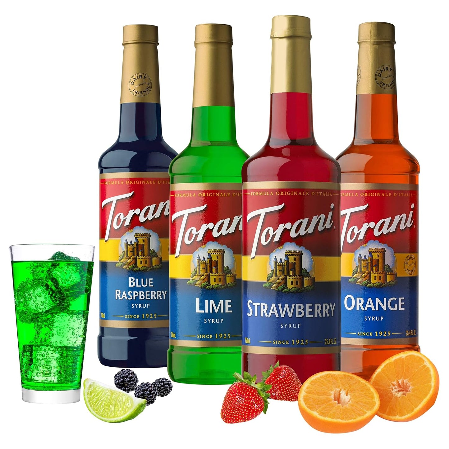 Torani Syrup Variety Pack, Soda Flavors, 25.4 Ounces (Set of 4)