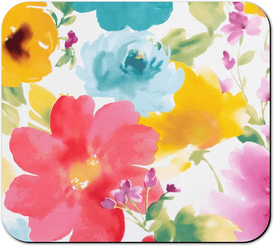 Dish Drying Mat, 16x18in, Watercolor Flower, Rubber Backed, Absorbent, Quick Dry, Fit Kitchen Counter, Bar, Under Sink, Dishes, Utensils, Dish Rack