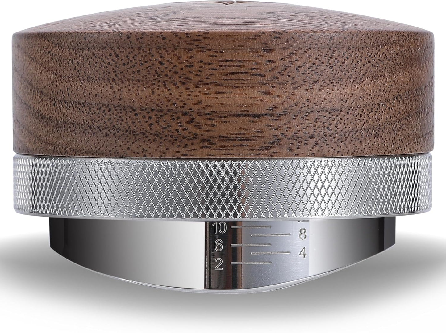 51mm Espresso Distribution Tool Walnut Coffee Distributor Adjustable Depth Stainless Steel Espresso Leveler Premium Espresso Machine Accessories For Coffee Bar