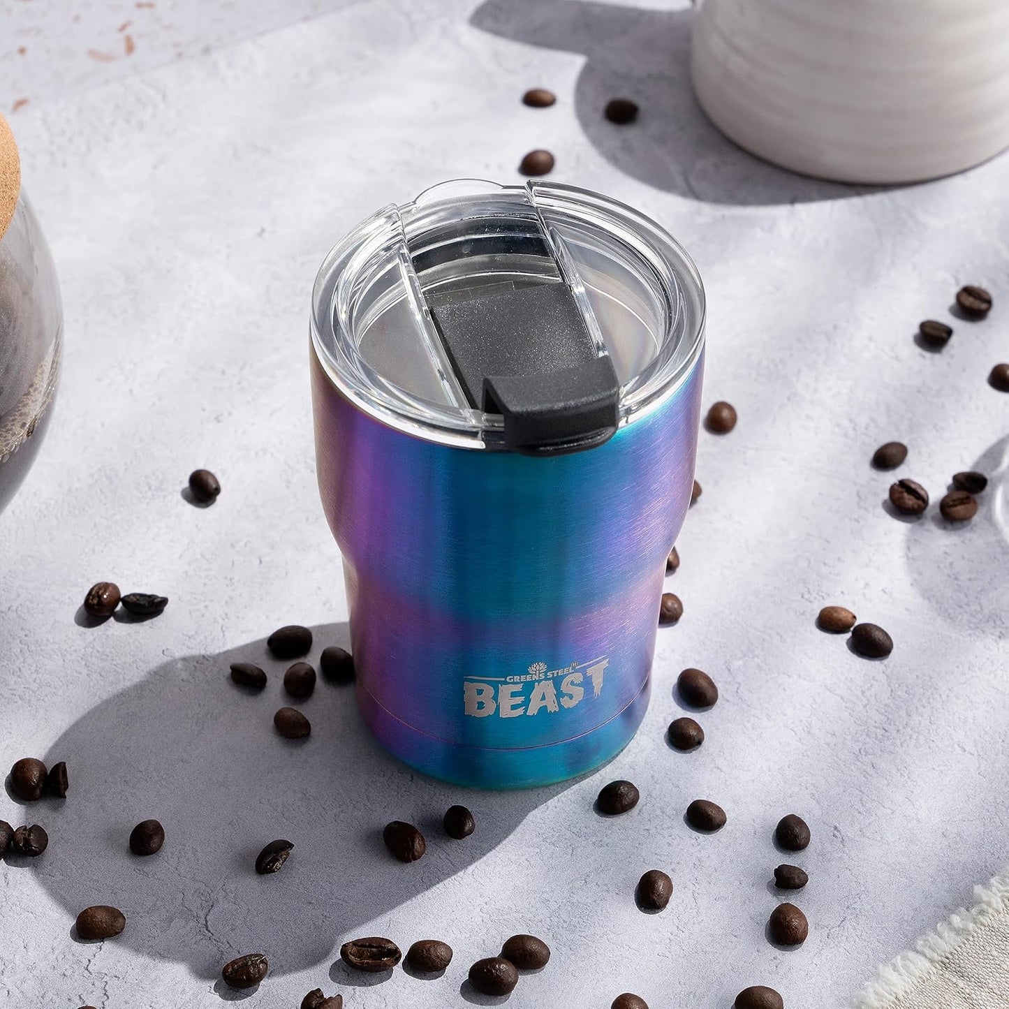 Beast 10 oz Tumbler Stainless Steel Vacuum Insulated Coffee Ice Cup Double Wall Travel Flask (Rainbow)