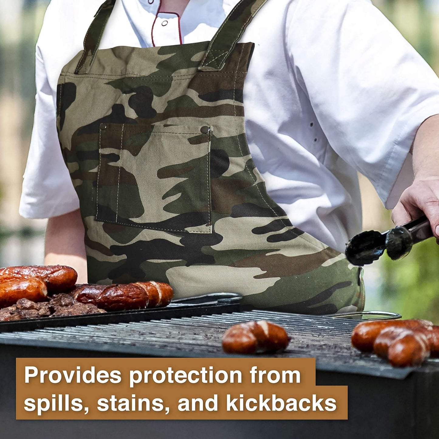 Hudson Durable Goods - Professional Grade Chef Apron for Kitchen, BBQ & Grill