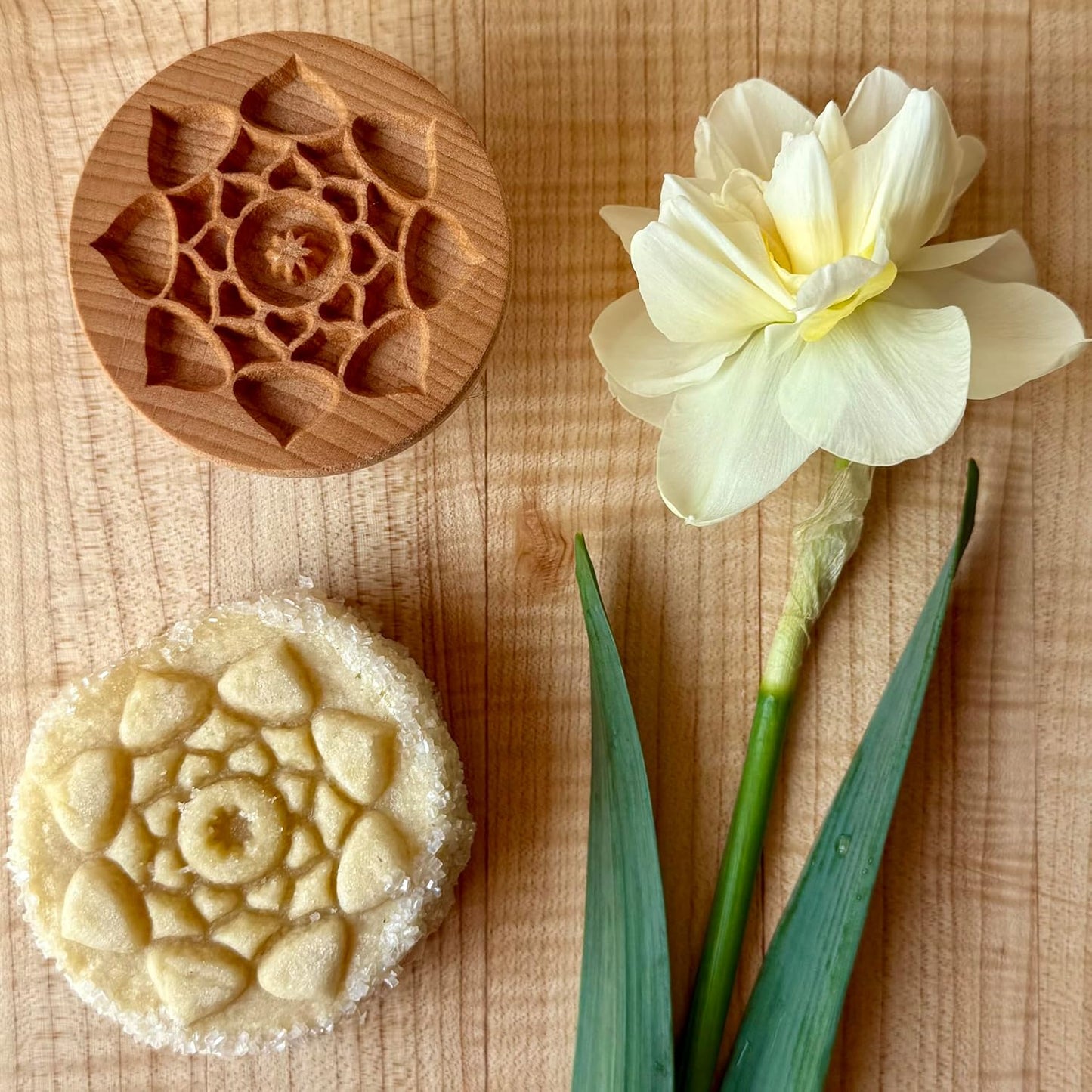 Wood Cookie Stamp, 2.5 Inch (Mandala CS-037)