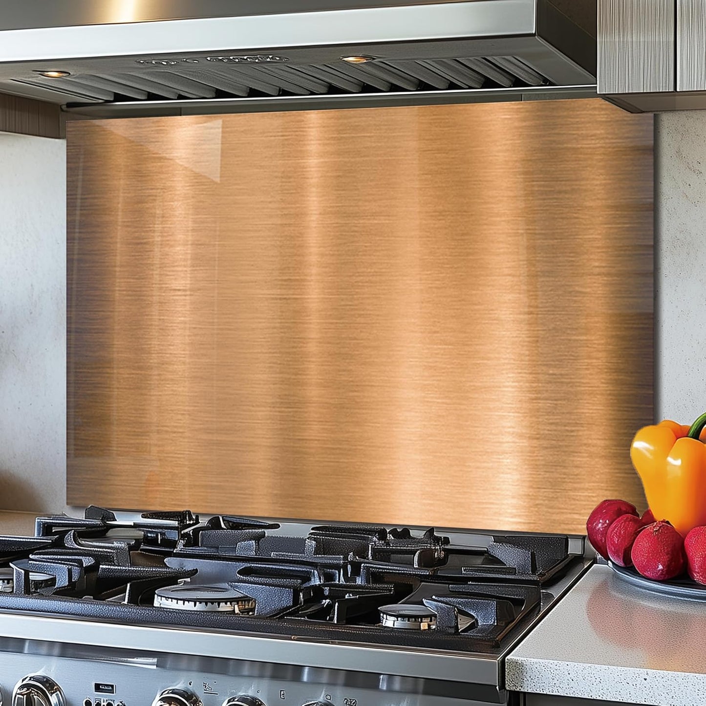 DAIFURONGE Tempered Glass Backsplash For Kitchen Behind Stove,Stove Backsplash Top Cover,Easy to Clean Glass Splashback, Sink Cover Splash Guard, Kitchen Wall Decor (30"x16"(76.2x40.64cm))