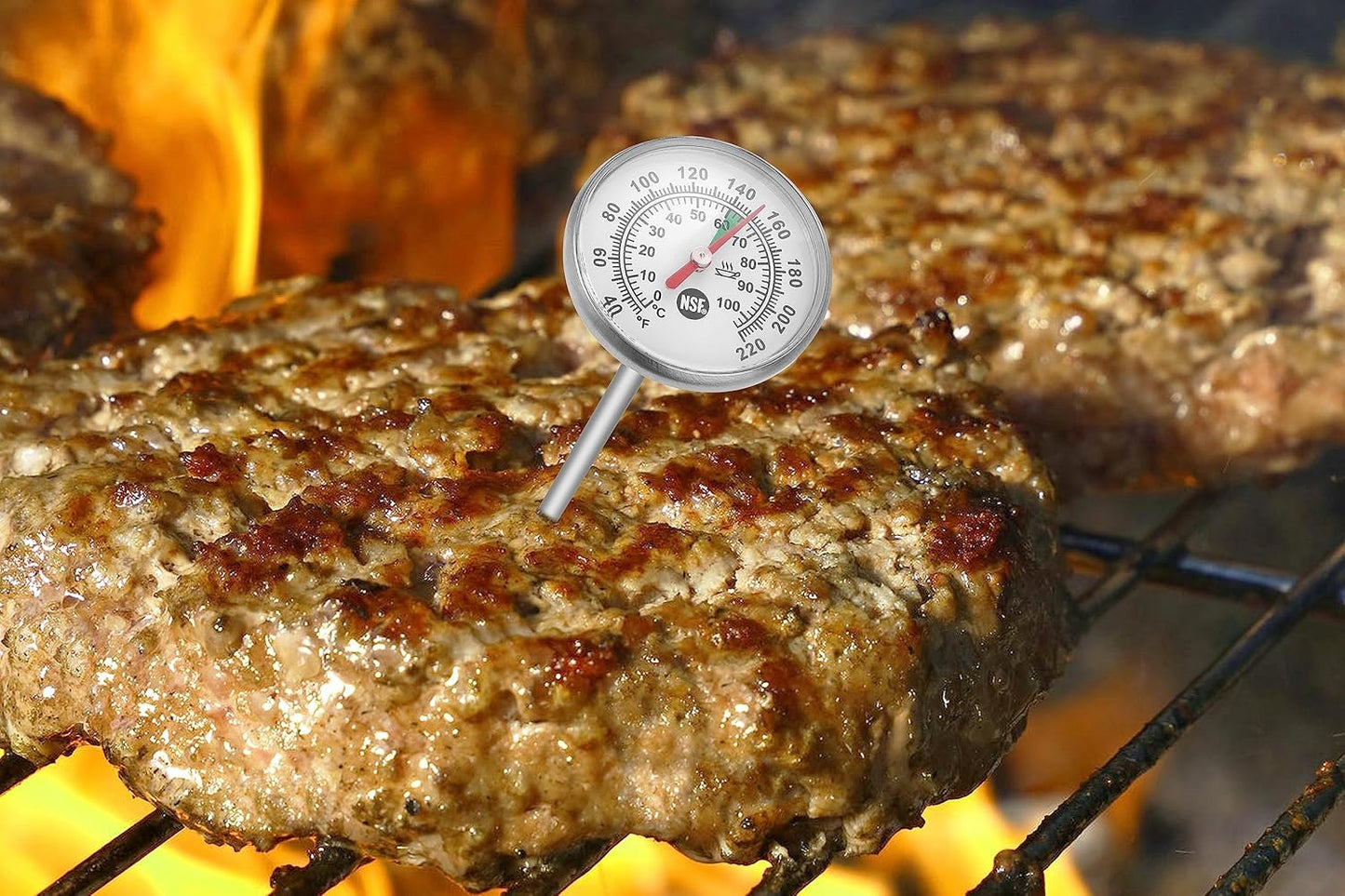 1 3/8 Inch Dial Milk Coffee Food Thermometer with Clip,Best Instant Read Thermometer for The Coffee Drinks,Chocolate Milk Foam,Meat Cooking